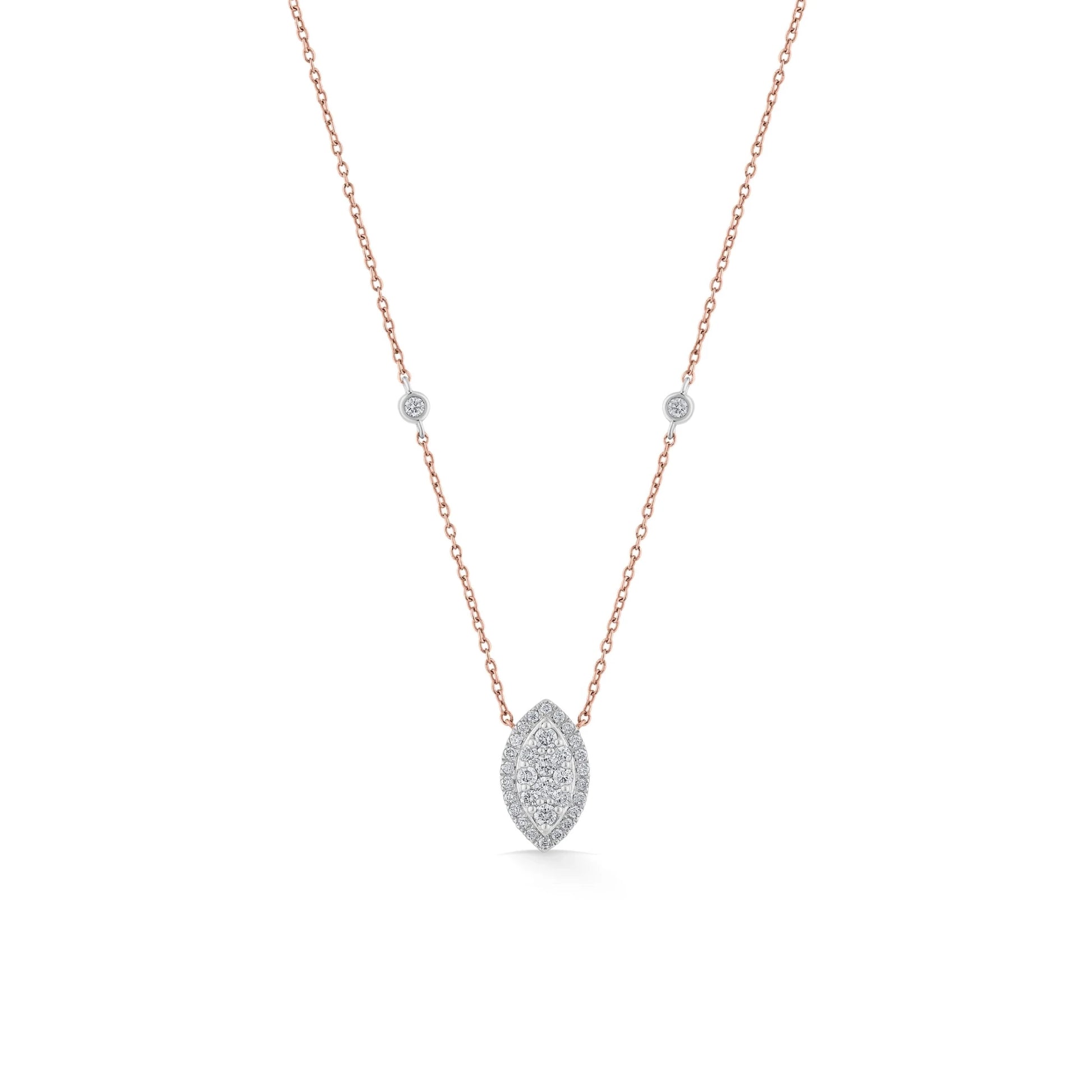 Deck Up Marquise Spark Luxe Necklace - Zen Diamond India