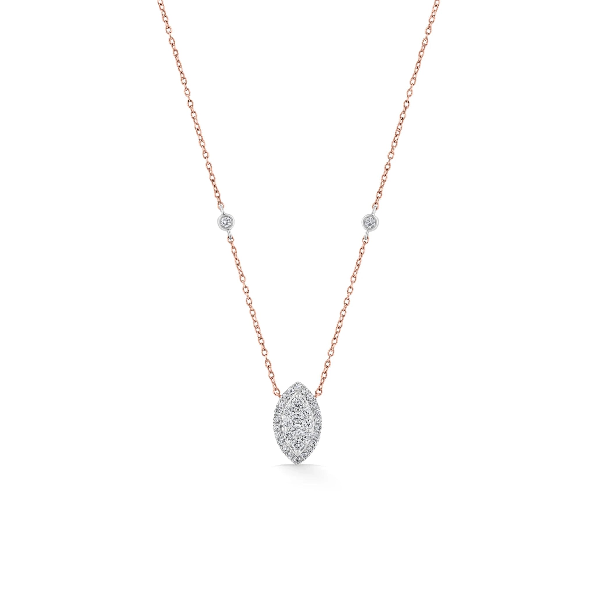 Deck Up Marquise Spark Luxe Necklace - Zen Diamond India