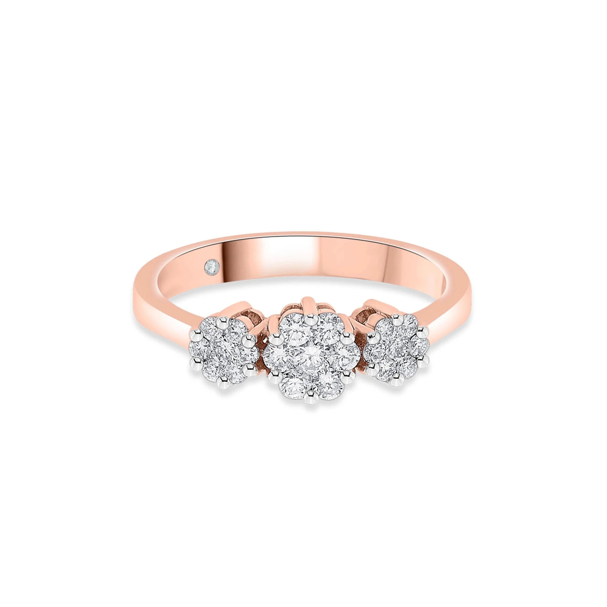 Trinity Celestial Bloom Diamond Ring - Zen Diamond India