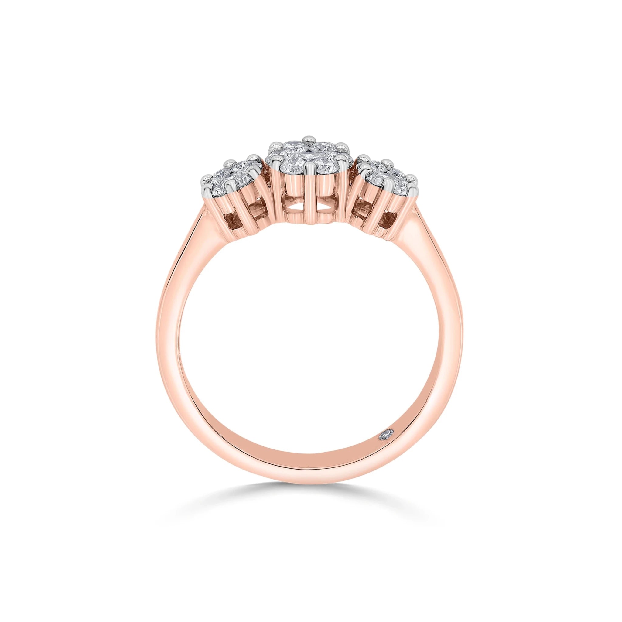 Trinity Celestial Bloom Diamond Ring - Zen Diamond India