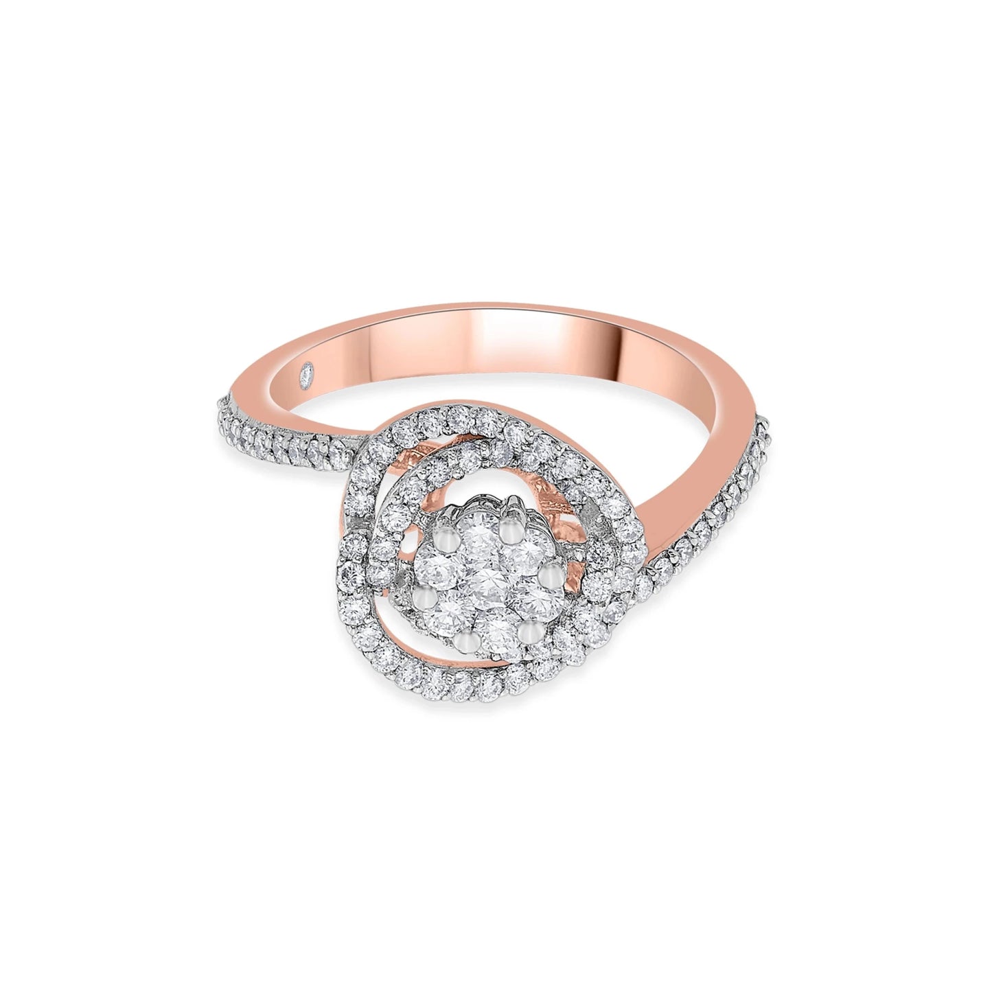Sassy Twist of Brillance Diamond Ring - Zen Diamond India