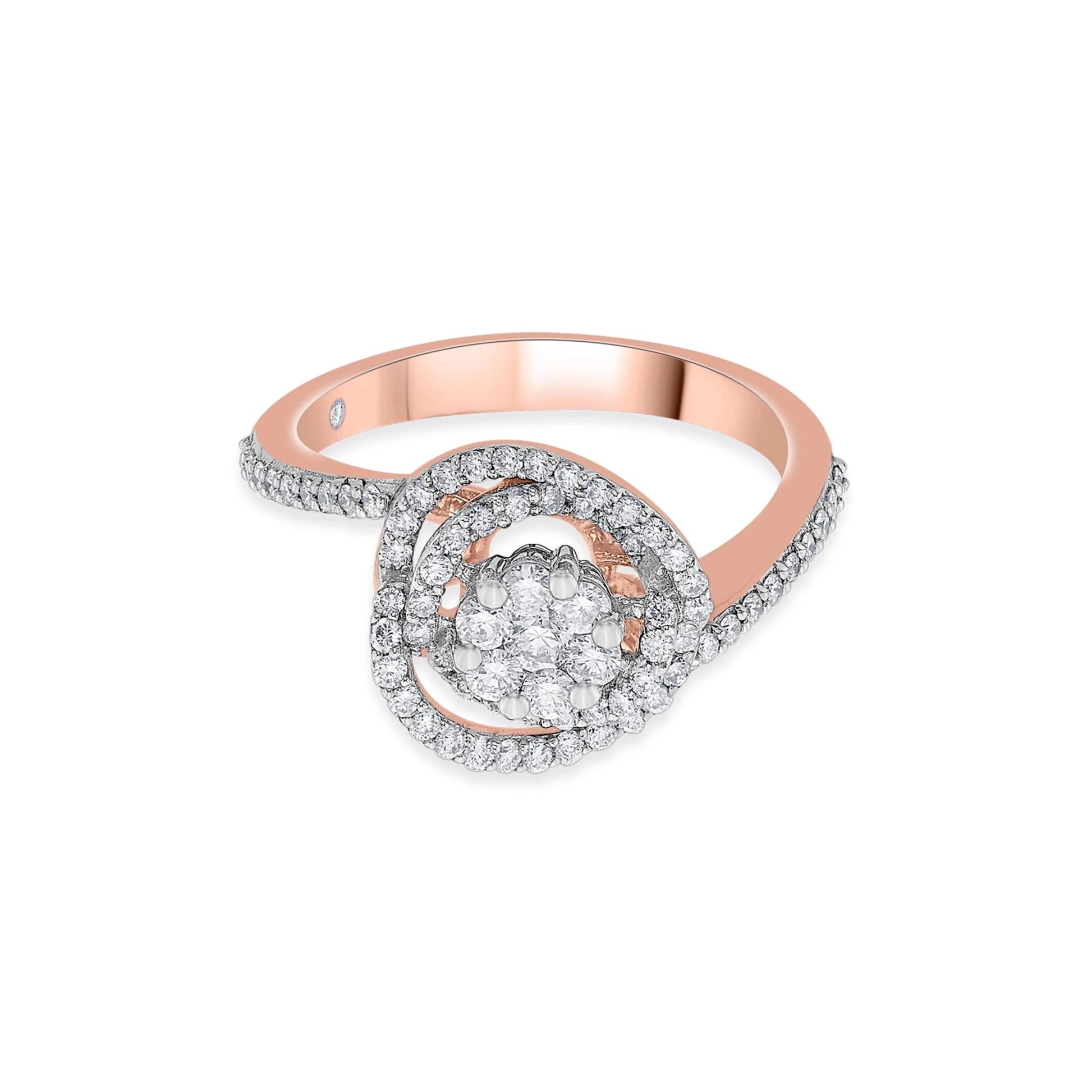 Sassy Twist of Brillance Diamond Ring - Zen Diamond India
