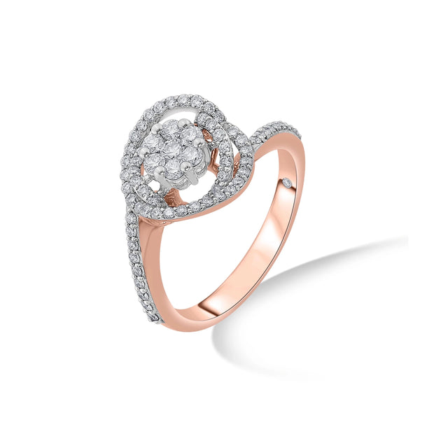 Sassy Twist of Brillance Diamond Ring - Zen Diamond India