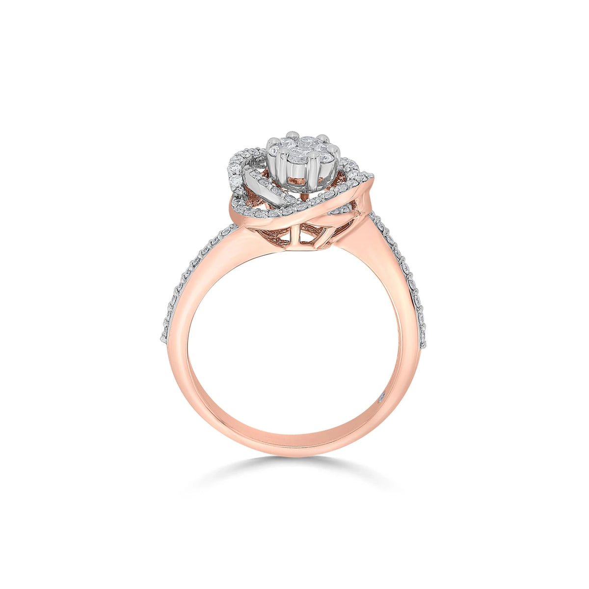 Sassy Twist of Brillance Diamond Ring - Zen Diamond India