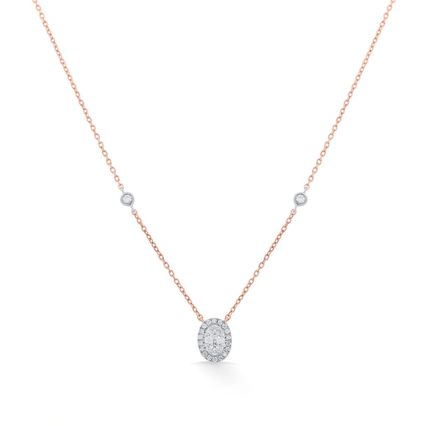Deck Up Oval Dazzle Luxe Necklace - Zen Diamond India