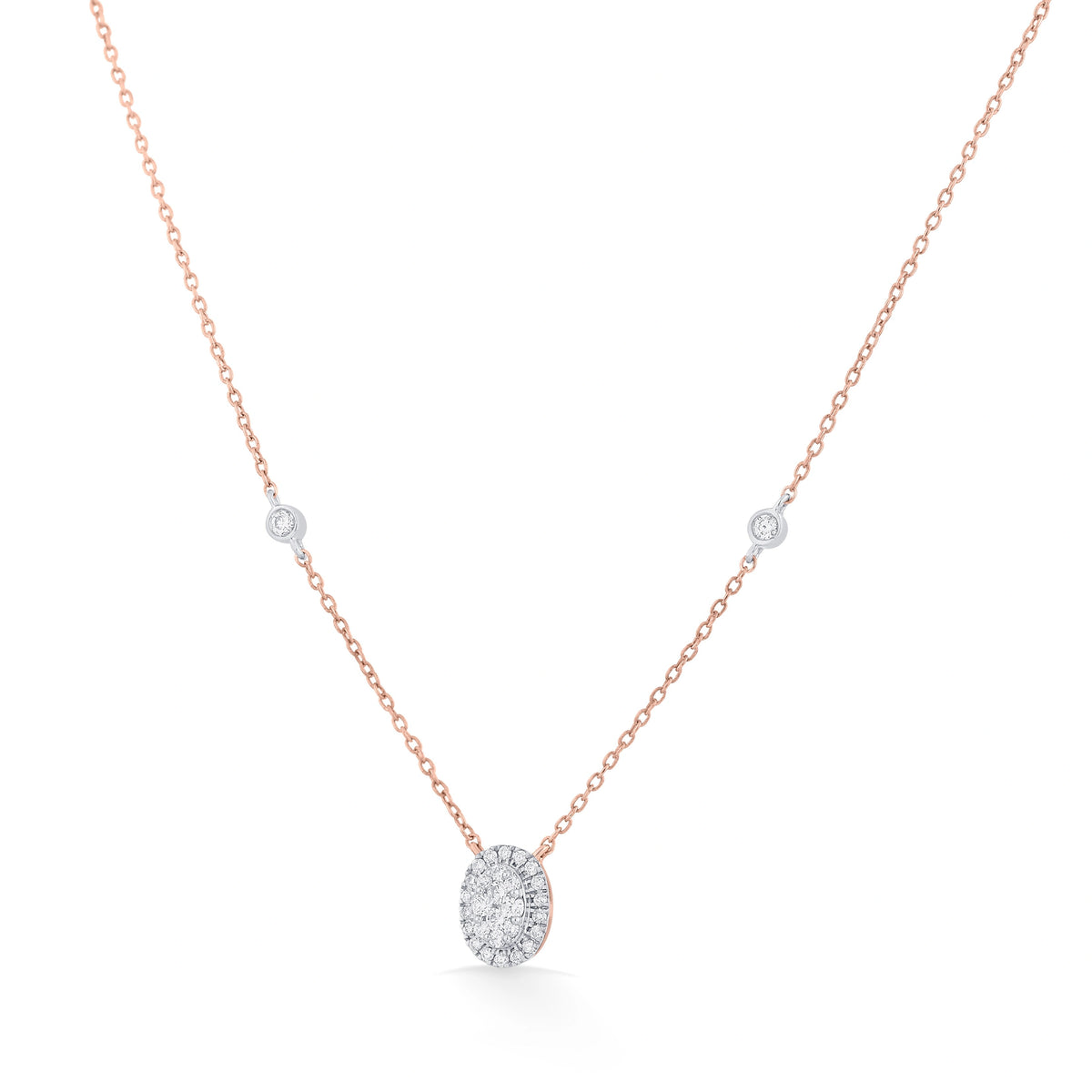 Deck Up Oval Dazzle Luxe Necklace - Zen Diamond India
