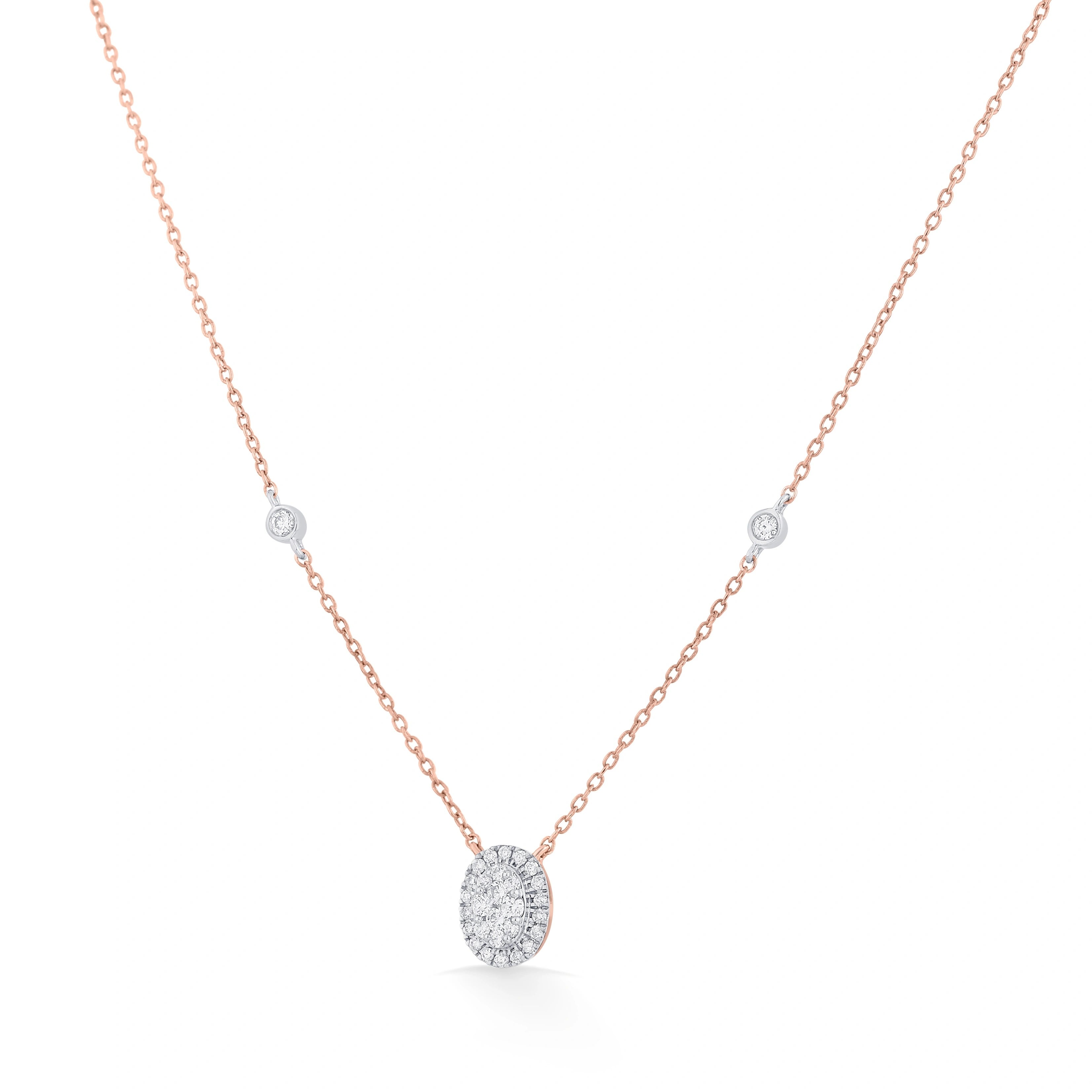 Deck Up Oval Dazzle Luxe Necklace - Zen Diamond India