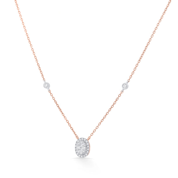 Deck Up Oval Dazzle Luxe Necklace - Zen Diamond India