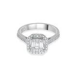 Regal Radiance Emerald Halo Ring - Zen Diamond India