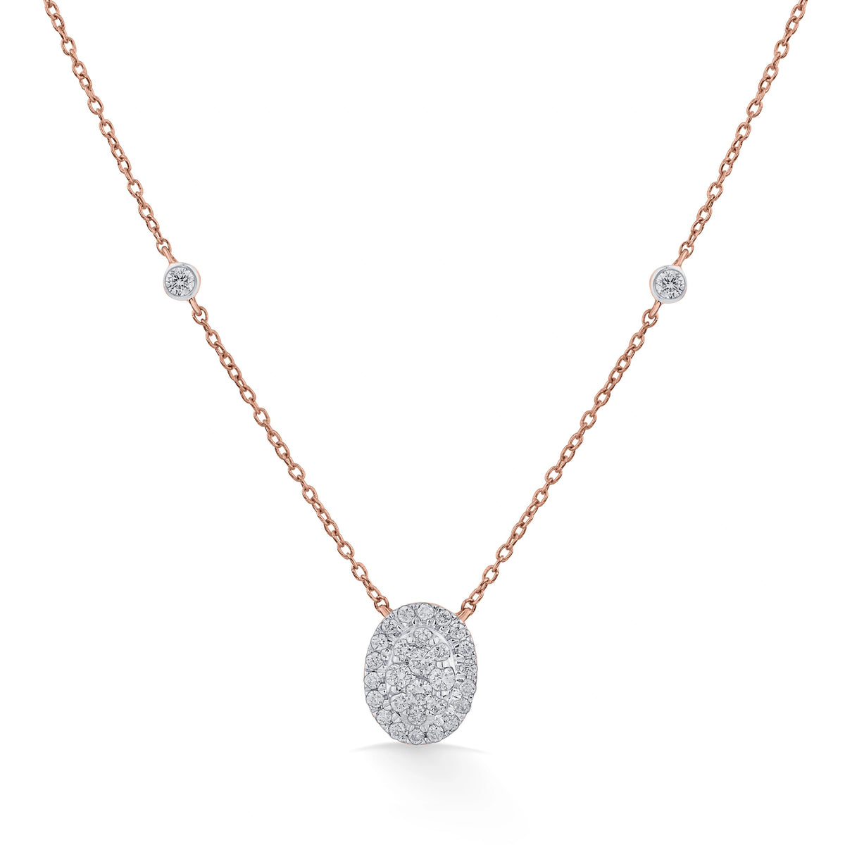Deck Up Oval Glitz Royale Necklace - Zen Diamond India