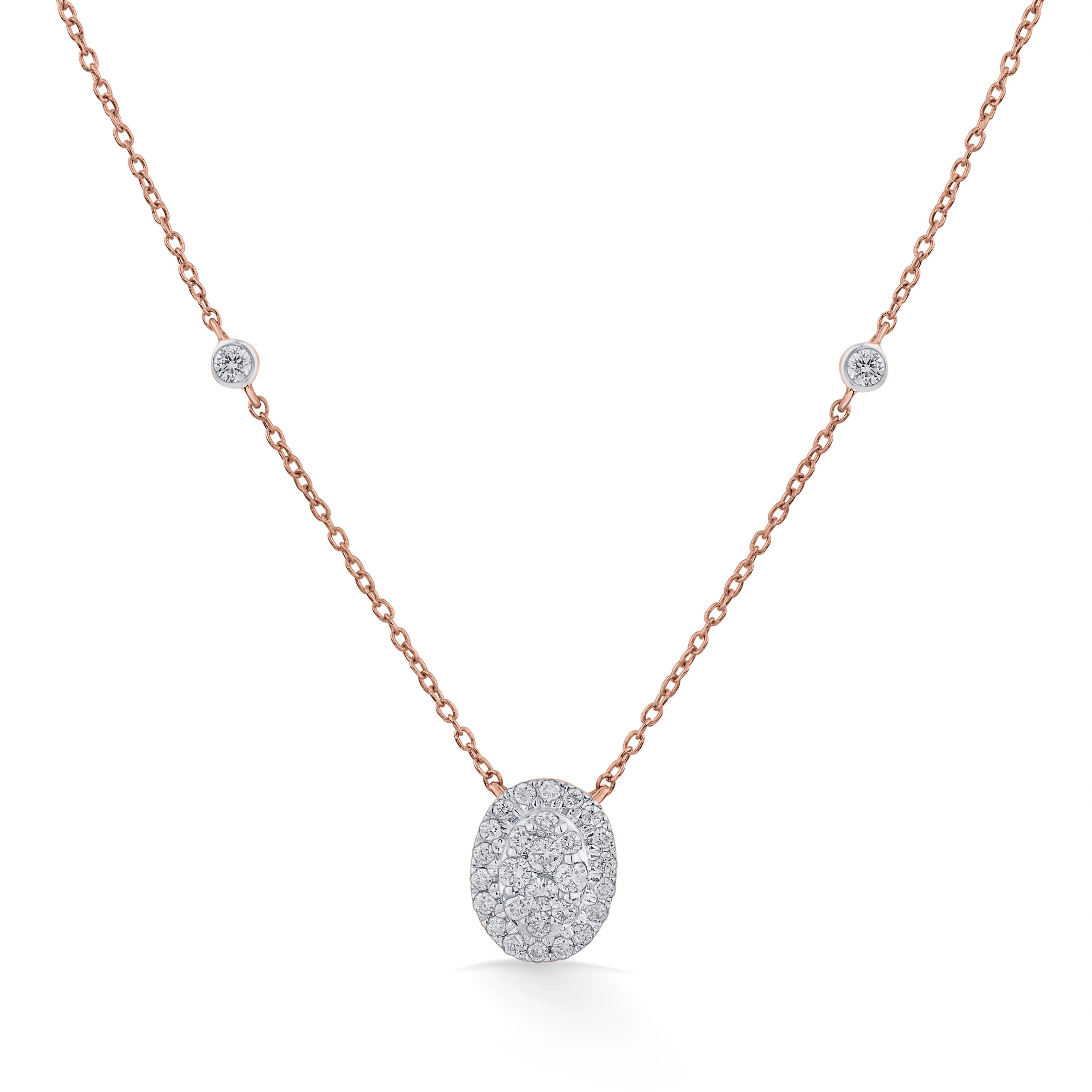 Deck Up Oval Glitz Royale Necklace - Zen Diamond India