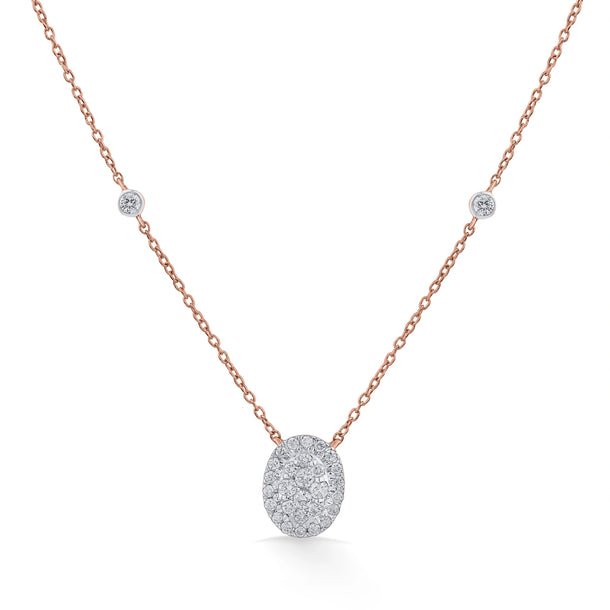 Deck Up Oval Glitz Royale Necklace - Zen Diamond India