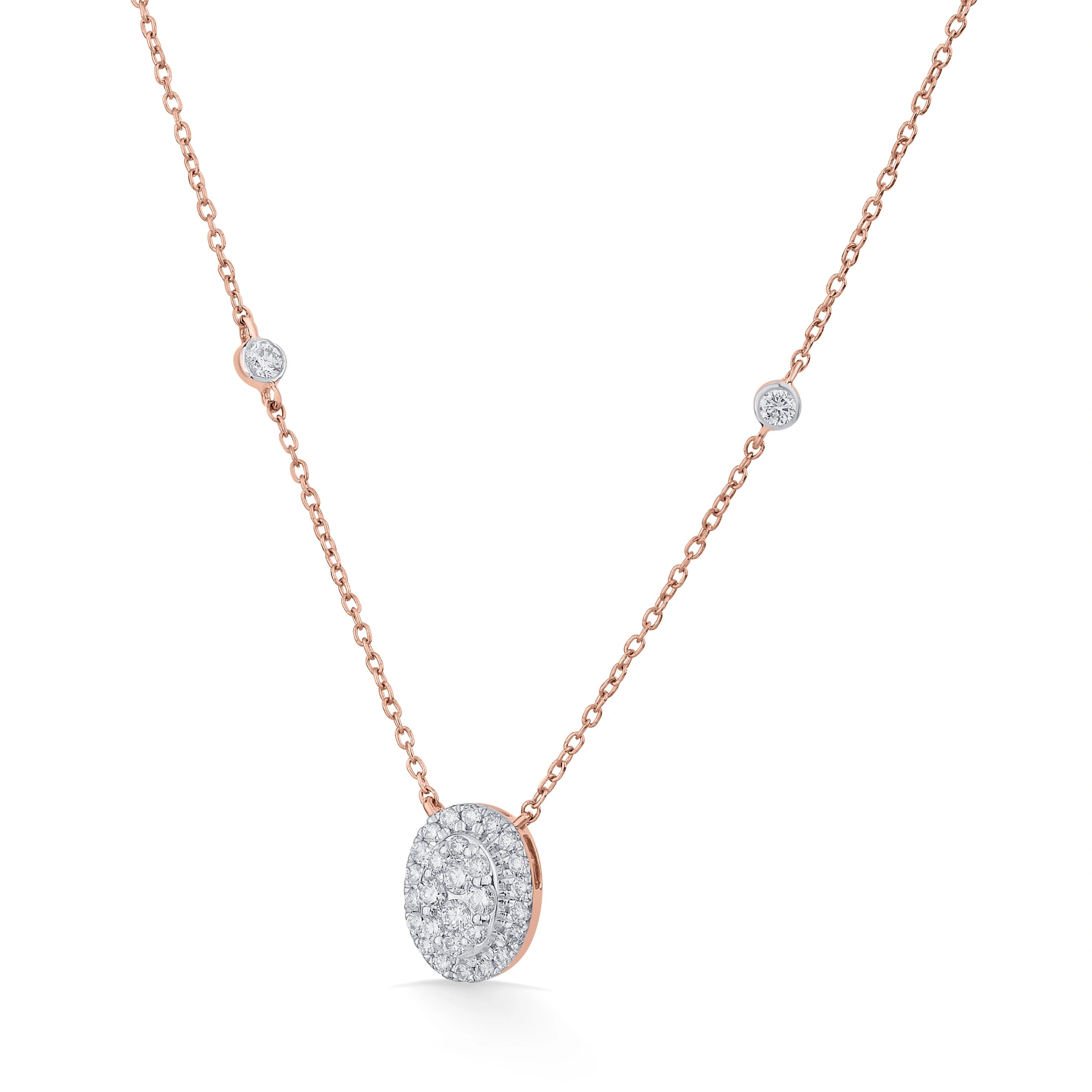 Deck Up Oval Glitz Royale Necklace - Zen Diamond India