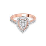 Radiant Teardrop Majesty Ring - Zen Diamond India