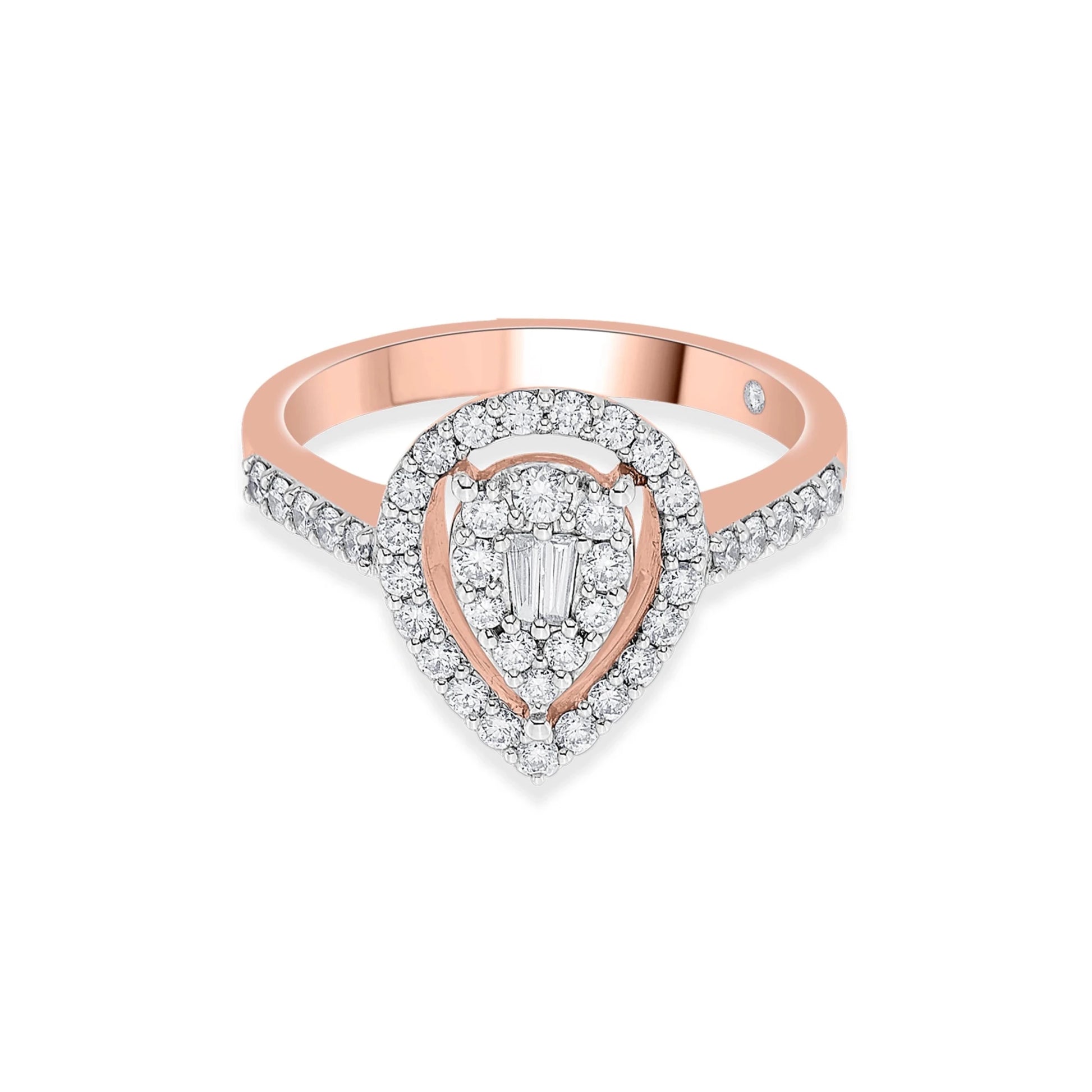 Radiant Teardrop Majesty Ring - Zen Diamond India