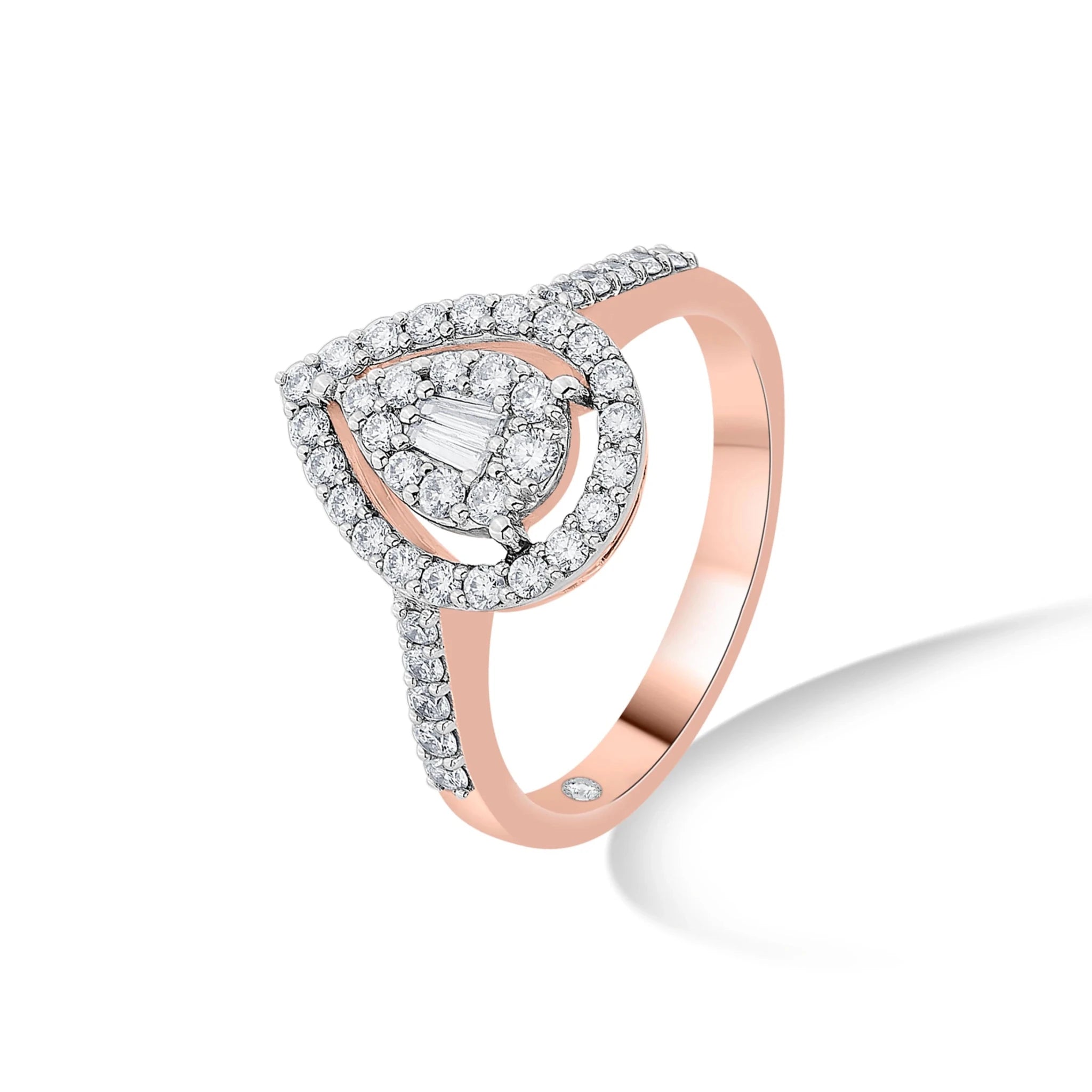 Radiant Teardrop Majesty Ring - Zen Diamond India
