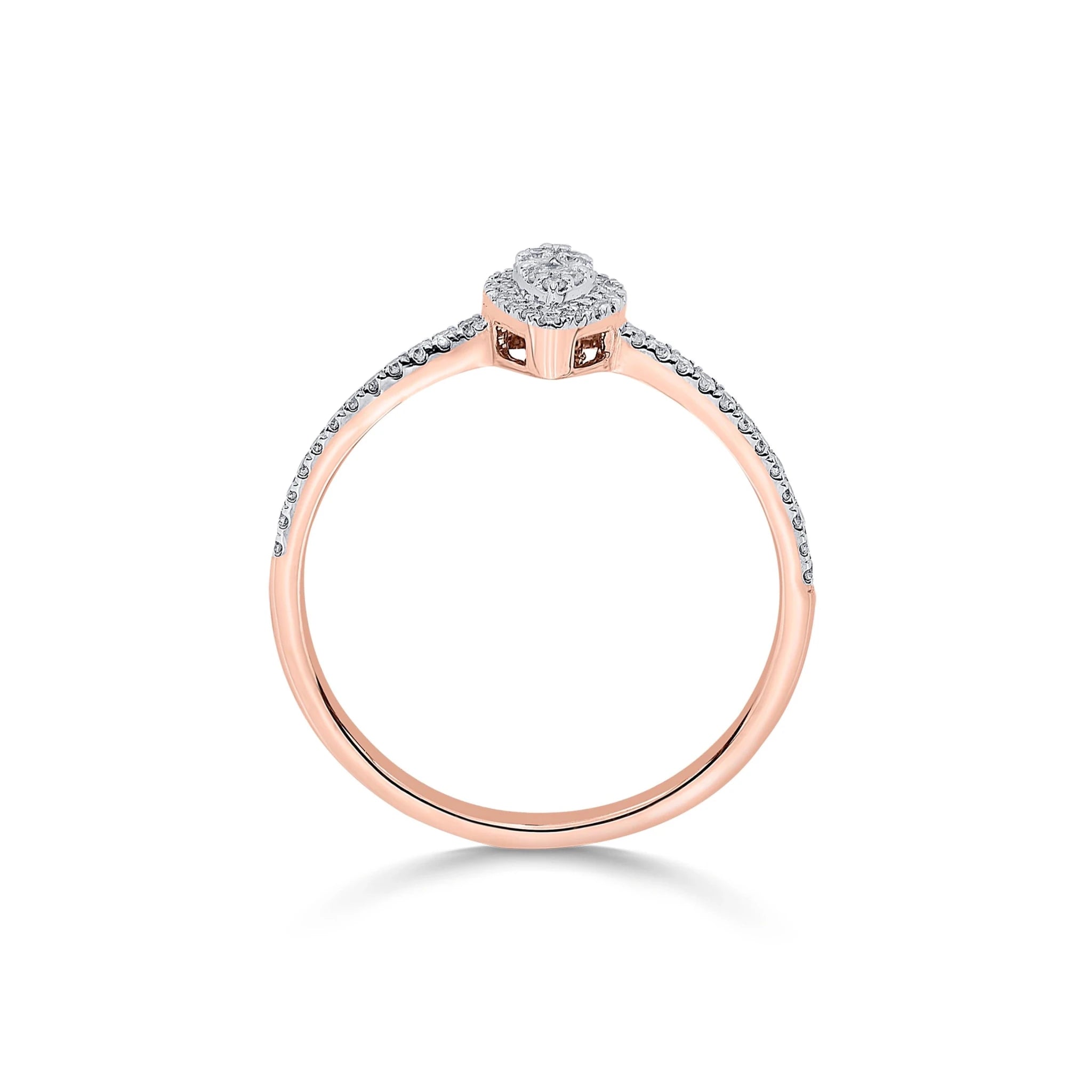 Glittering Teardrop Glow Ring - Zen Diamond India