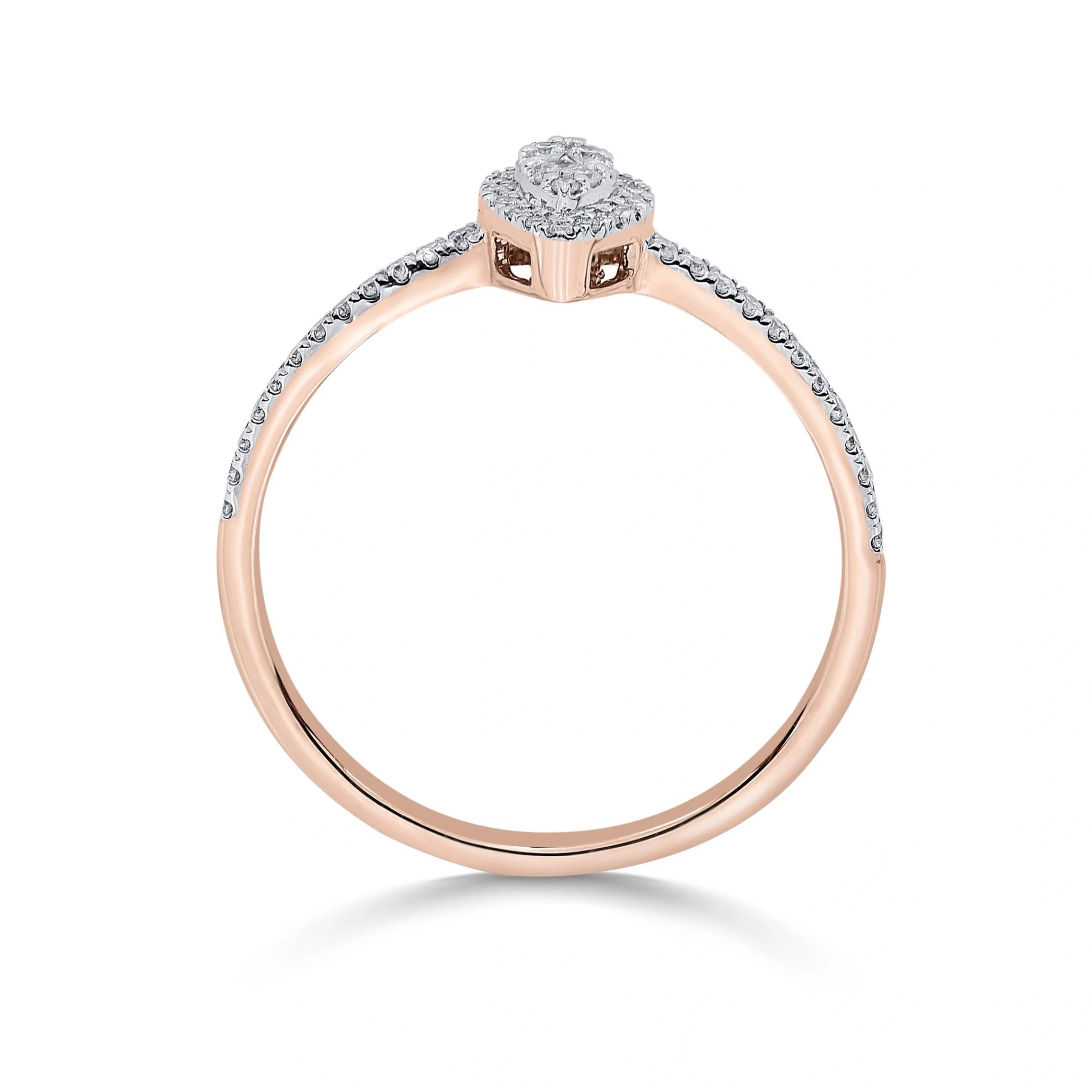 Glittering Teardrop Glow Ring - Zen Diamond India