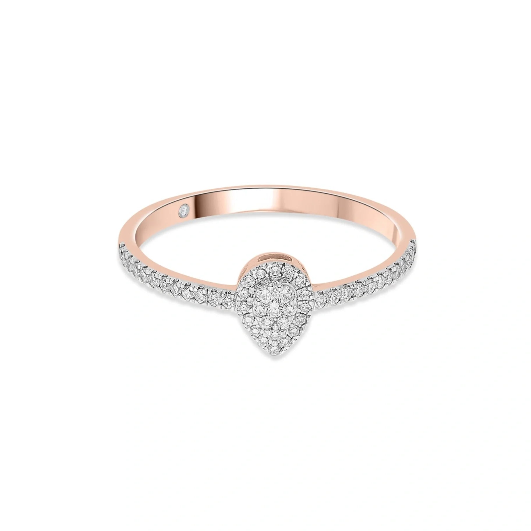 Glittering Teardrop Glow Ring - Zen Diamond India