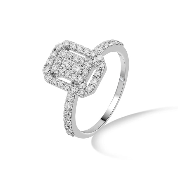 Sassy Regal Geometry Ring - Zen Diamond India