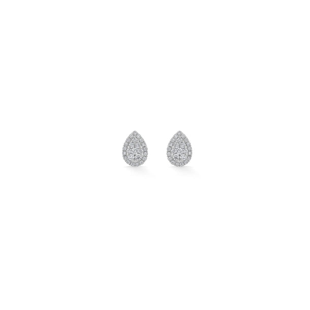 Deck Up Lumina Pear Studs - Zen Diamond India