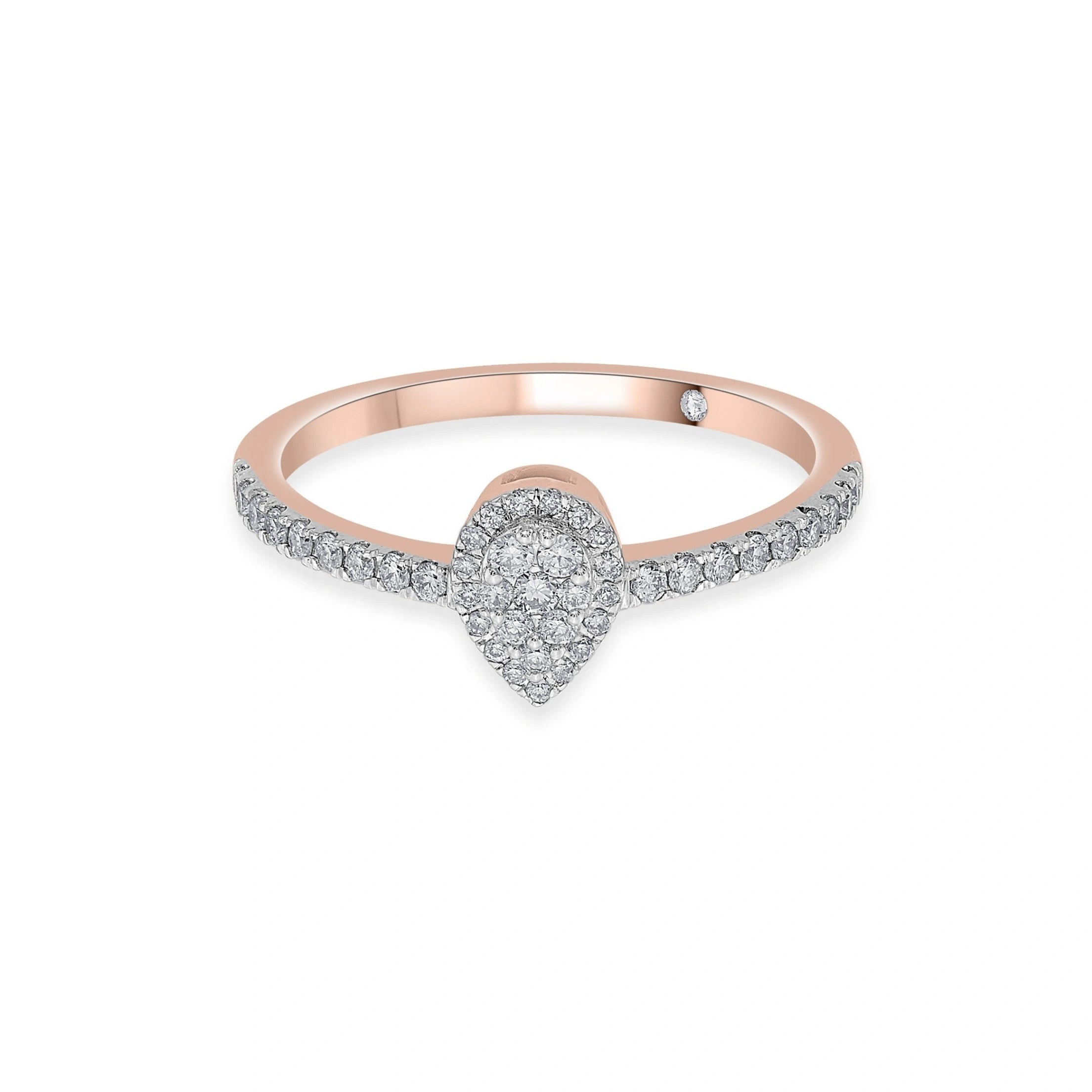 Deck Up Pearluxe Teardrop Ring - Zen Diamond India