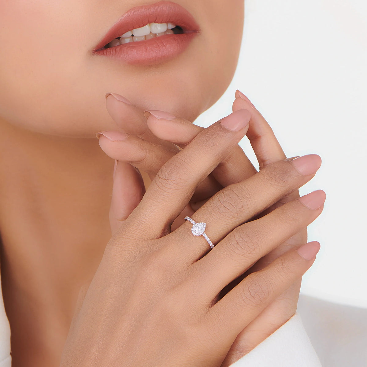 Dazzling Dewdrop Delight Ring - Zen Diamond India