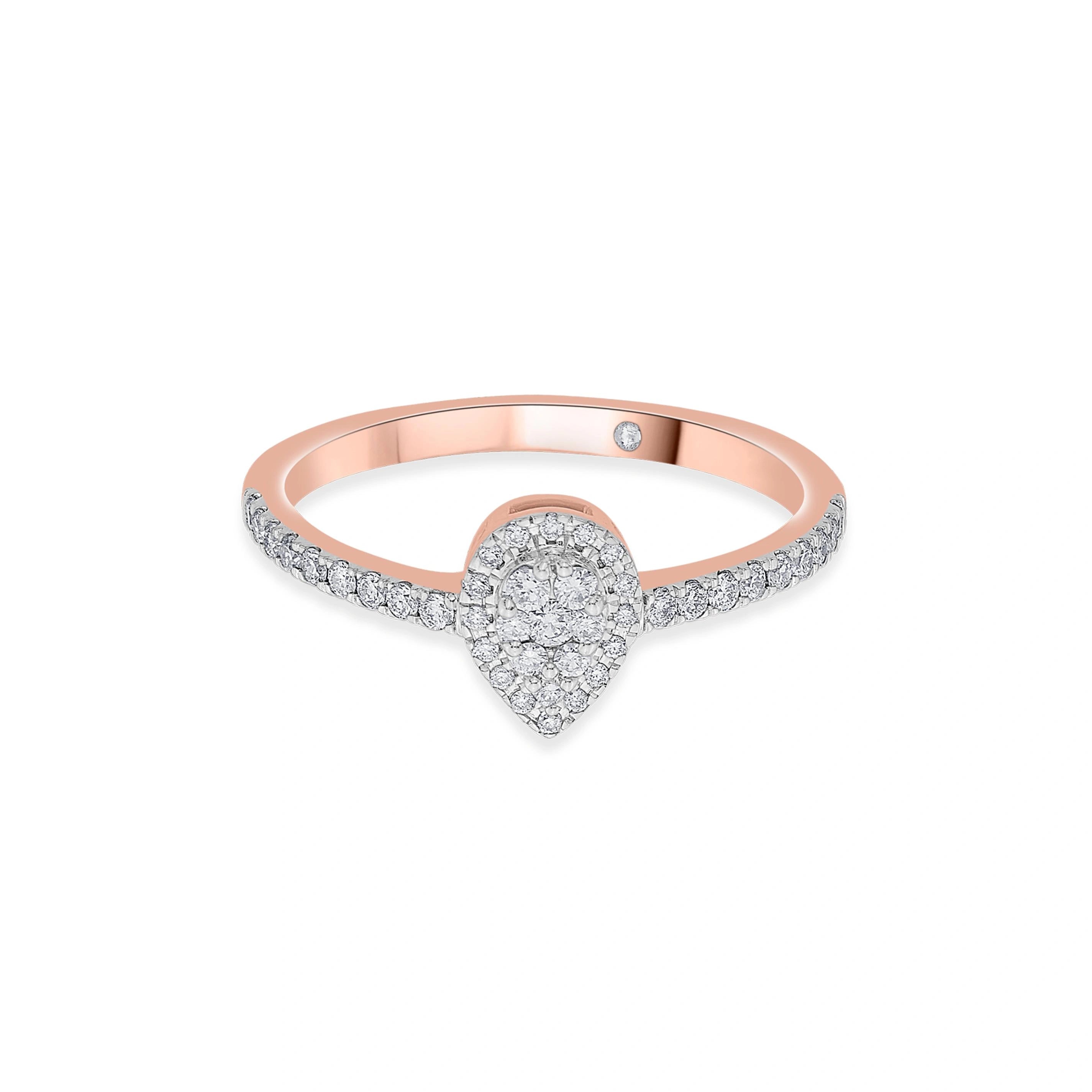 Radiant Teardrop Glow Ring