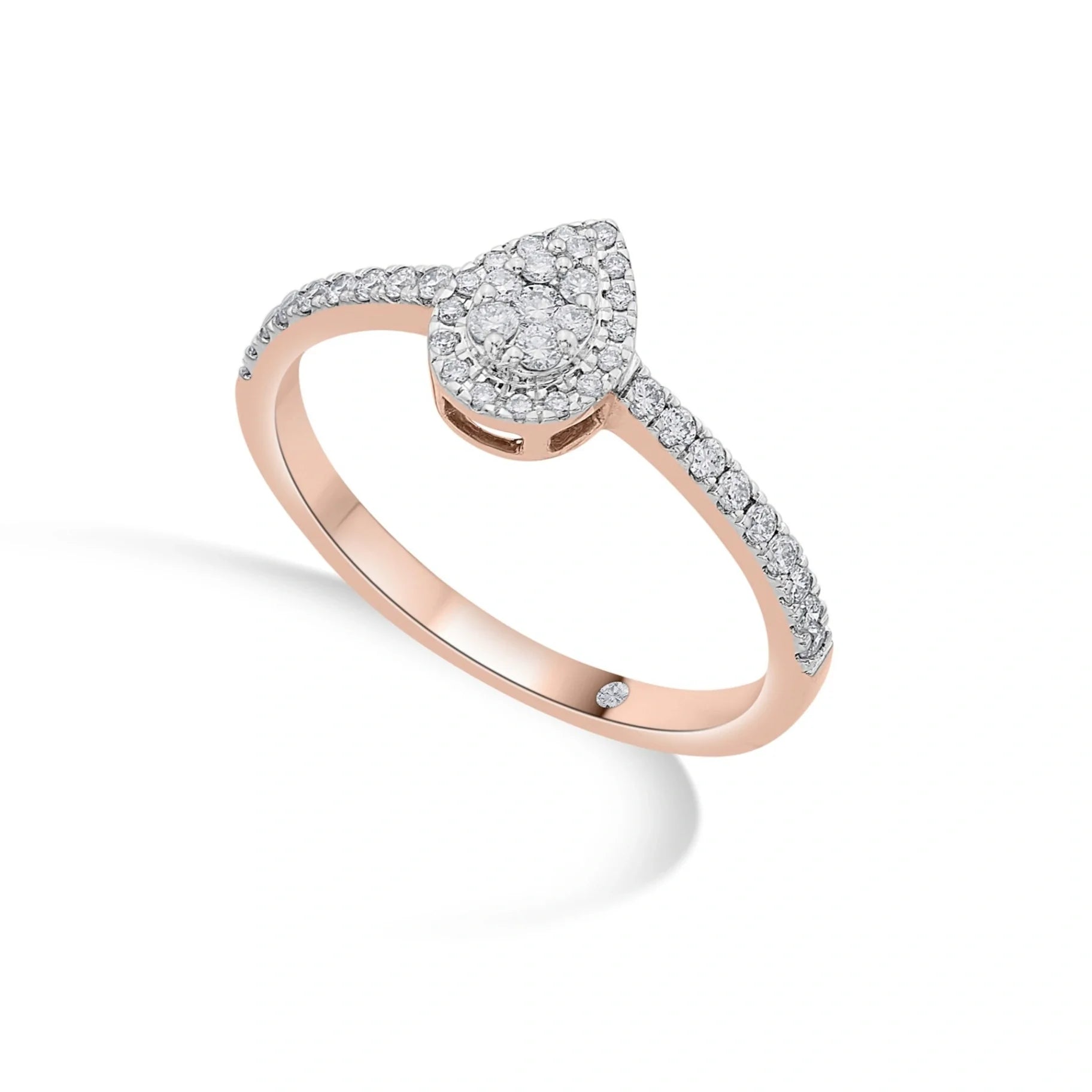 Radiant Teardrop Glow Ring - Zen Diamond India