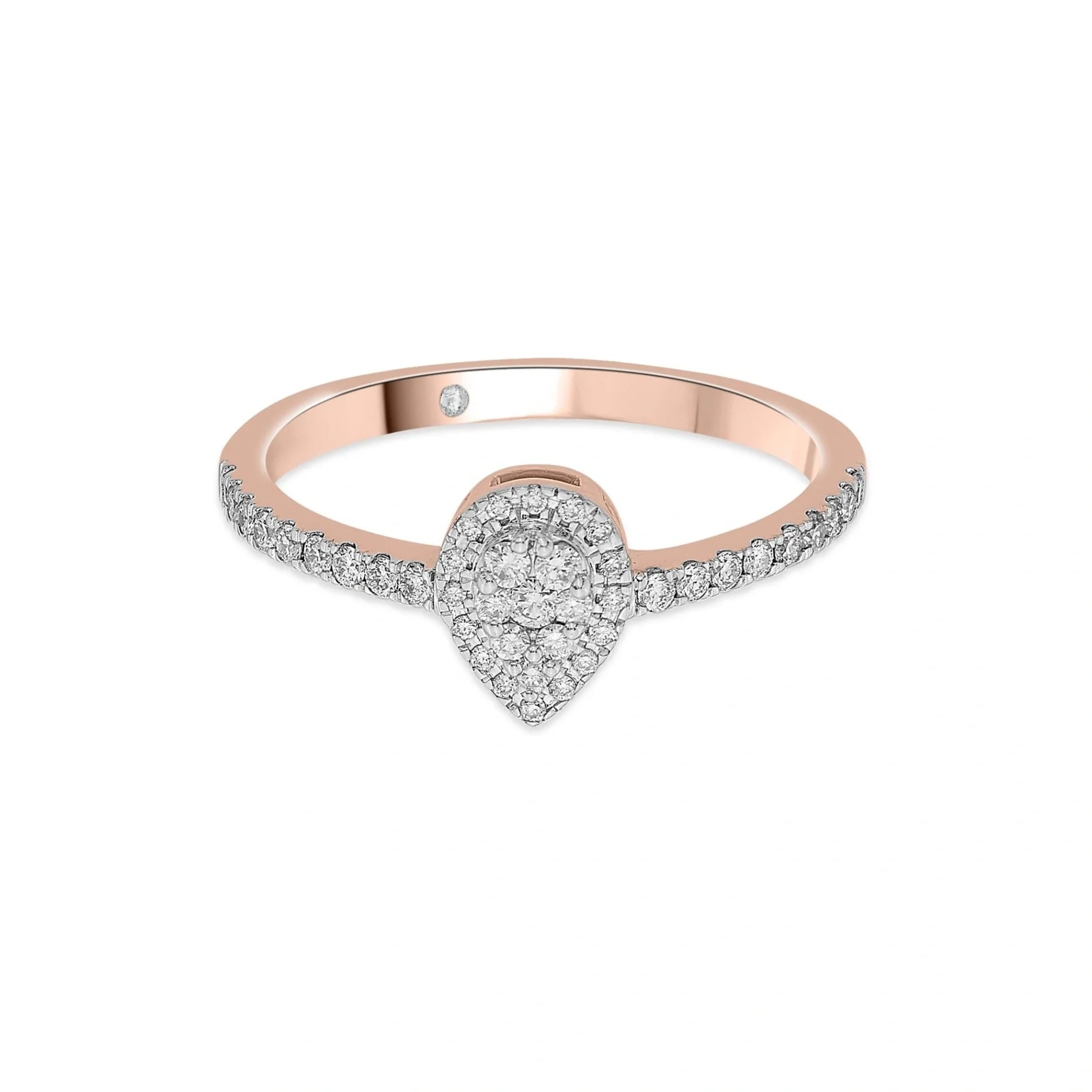 Radiant Teardrop Glow Ring - Zen Diamond India