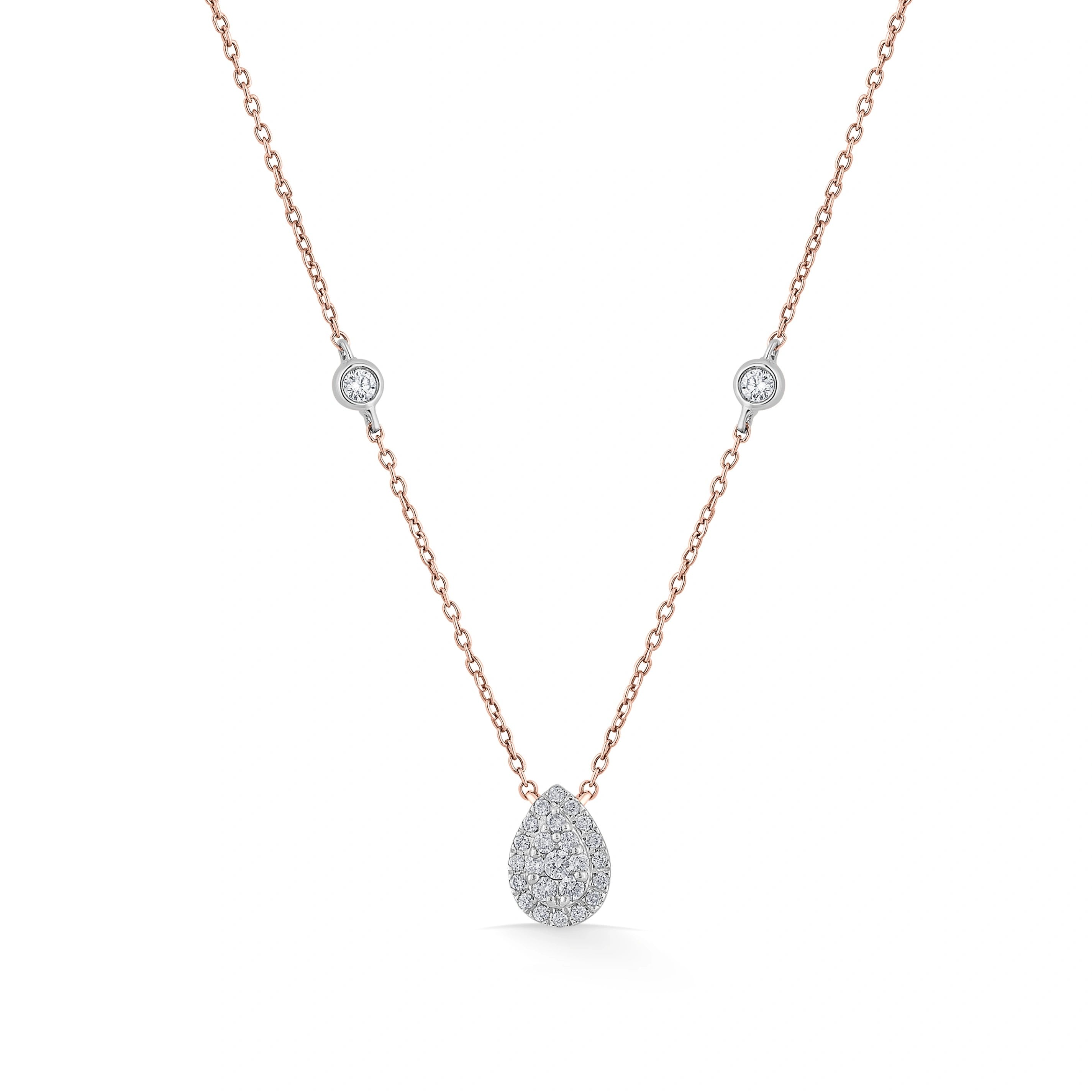 Deck Up Teardrop Dazzle Royale Necklace - Zen Diamond India