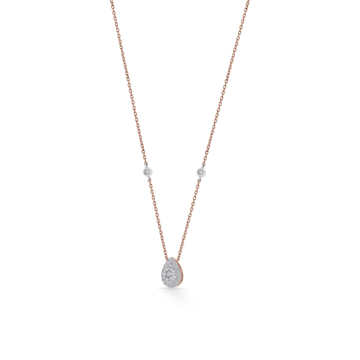 Deck Up Teardrop Dazzle Royale Necklace - Zen Diamond India