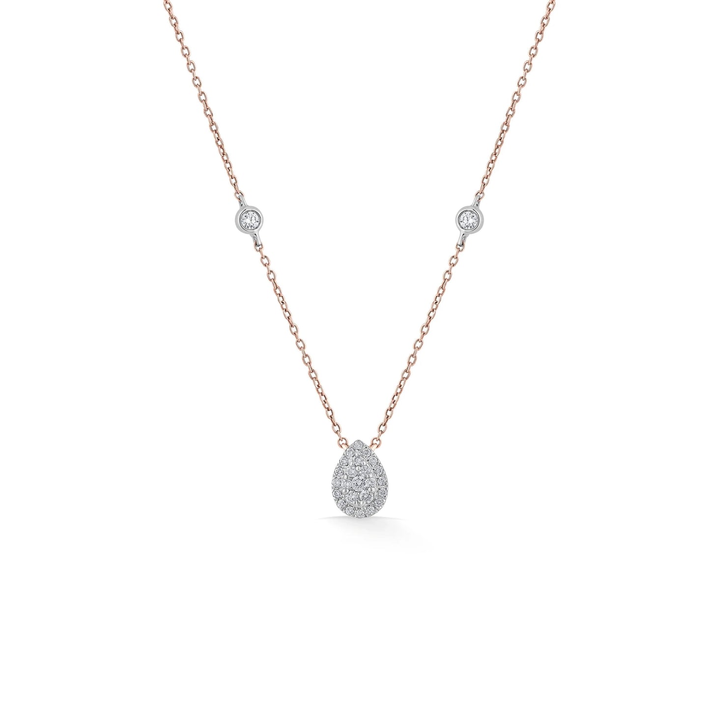 Deck Up Teardrop Dazzle Royale Necklace - Zen Diamond India