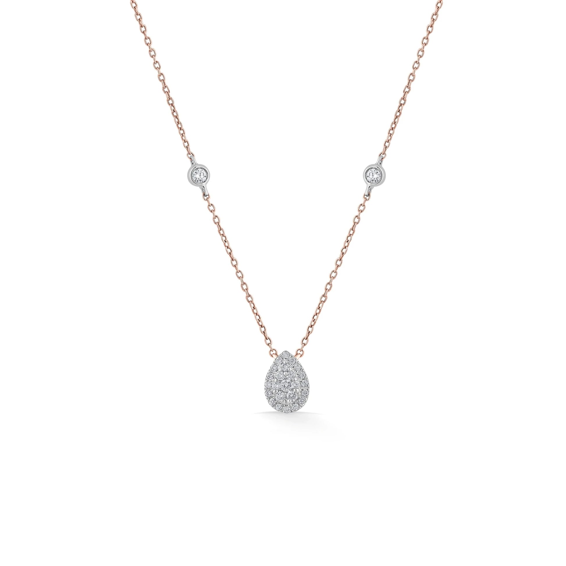 Deck Up Teardrop Dazzle Royale Necklace - Zen Diamond India