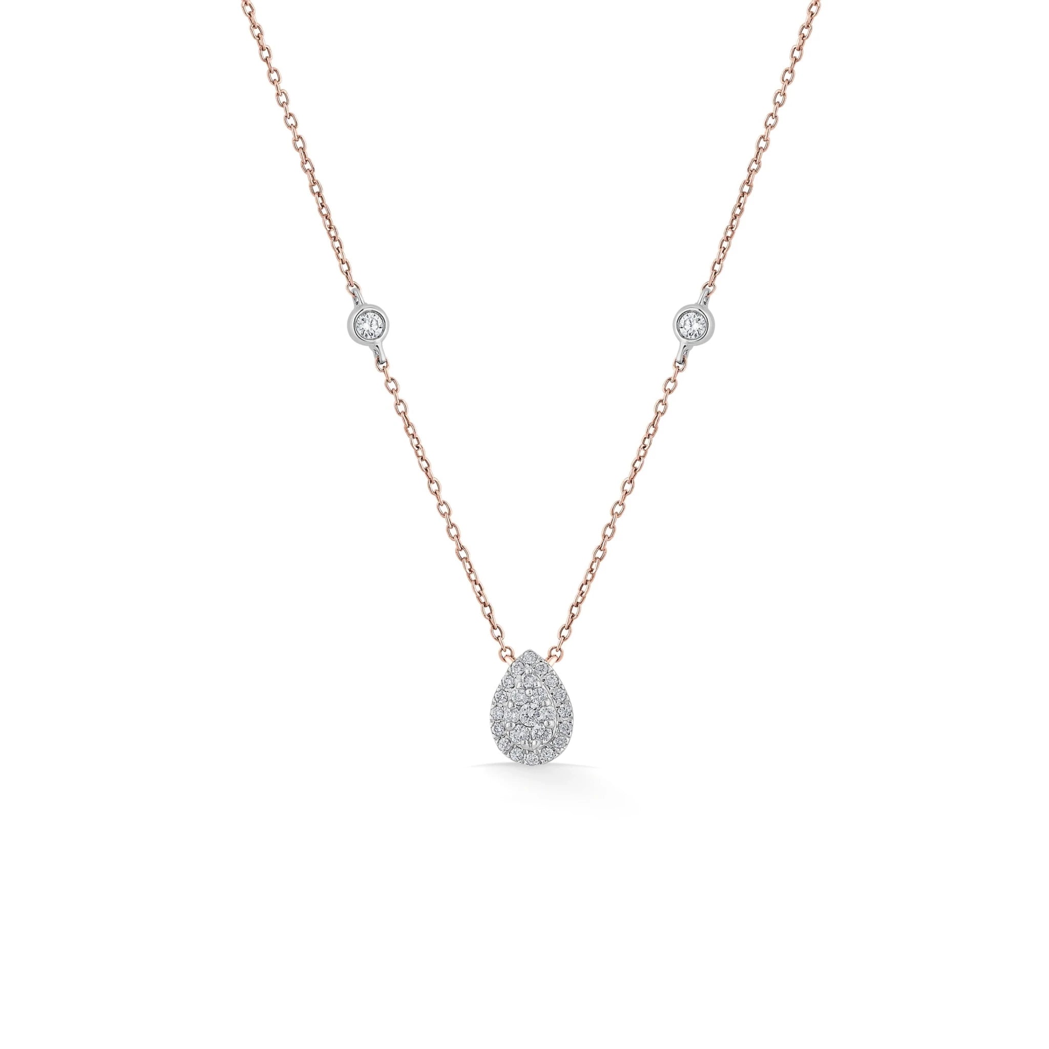 Deck Up Teardrop Dazzle Royale Necklace - Zen Diamond India