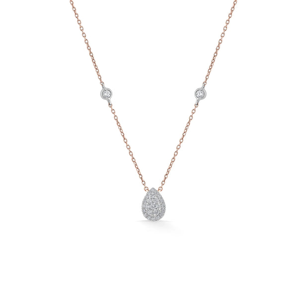 Deck Up Teardrop Dazzle Royale Necklace - Zen Diamond India