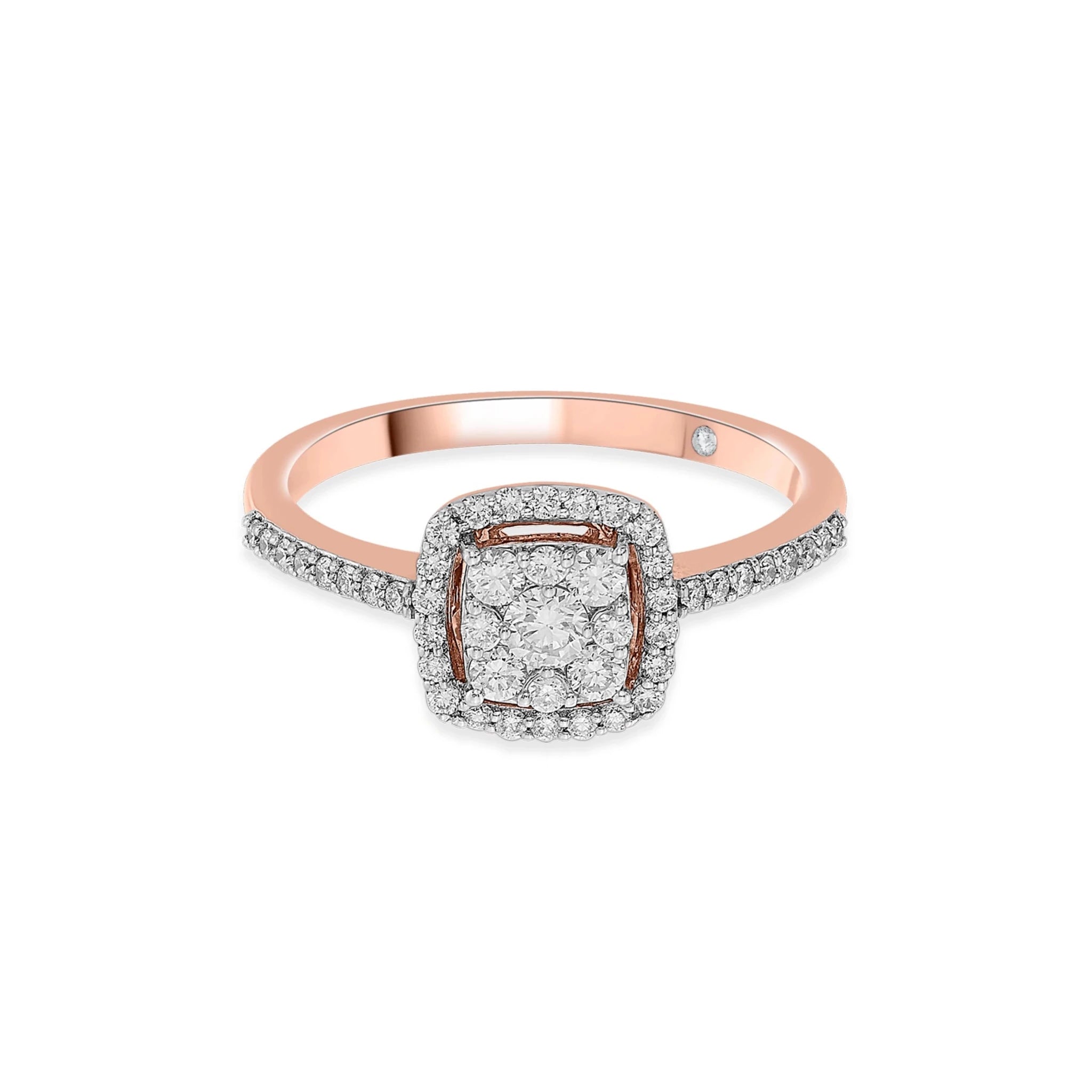 Sassy Spark Halo Ring - Zen Diamond India