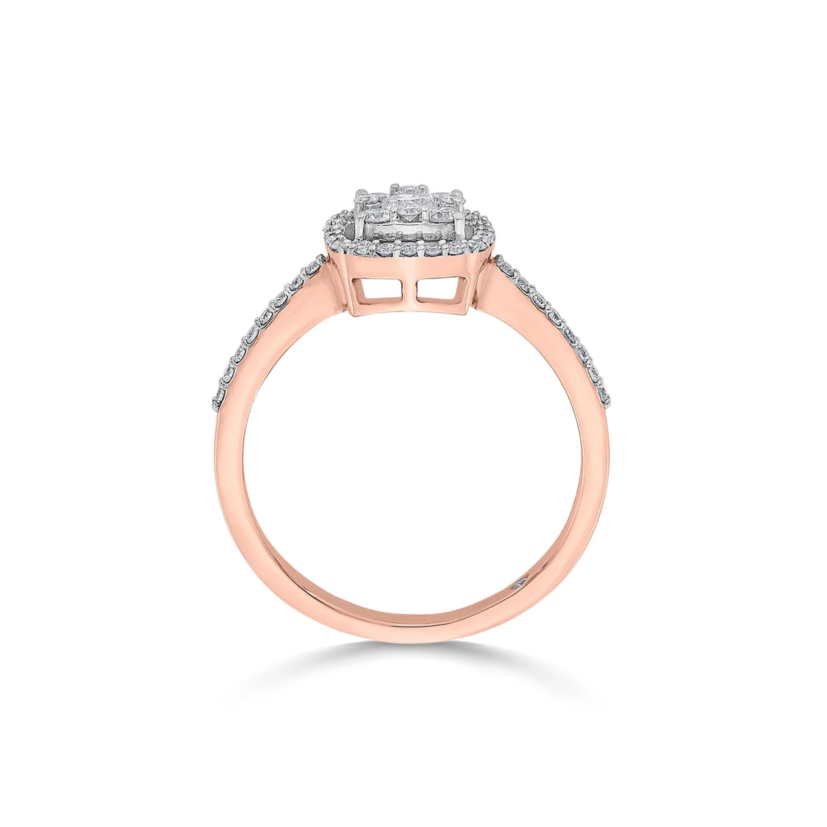 Sassy Spark Halo Ring - Zen Diamond India
