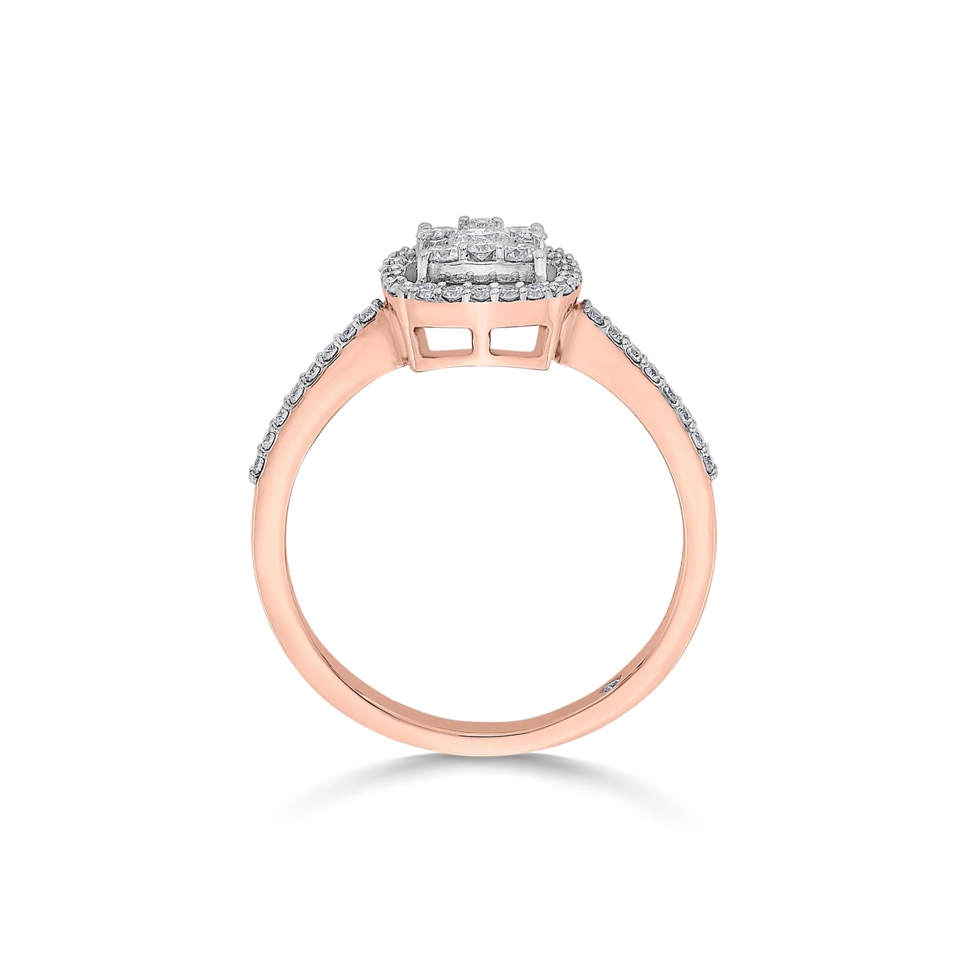 Sassy Spark Halo Ring - Zen Diamond India
