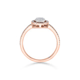 Signature Extra Small Round Pave Solitaire Ring - Zen Diamond India