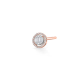 Signature Small Round Pave Solitaire Earrings - Zen Diamond India
