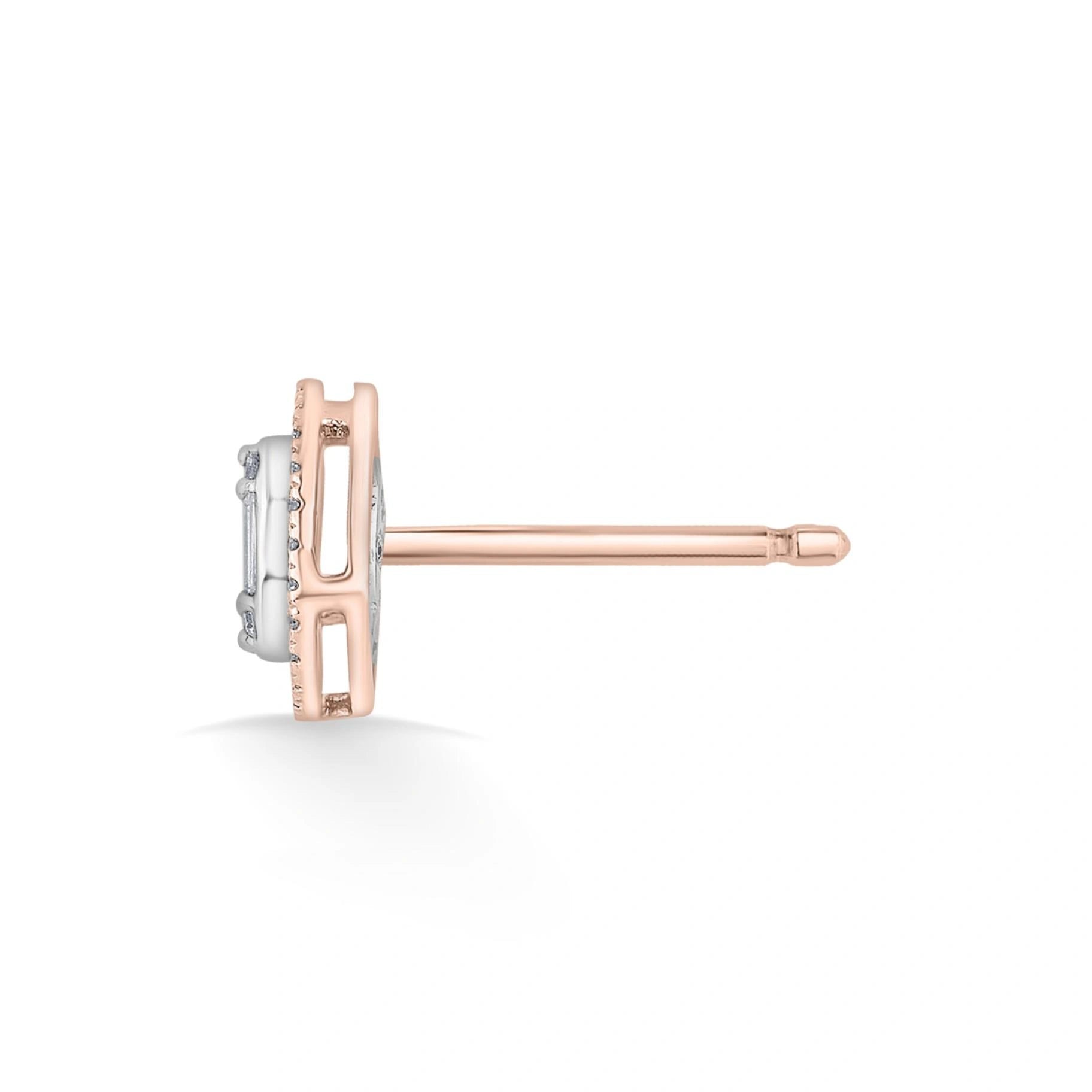 Signature Small Round Pave Solitaire Earrings - Zen Diamond India