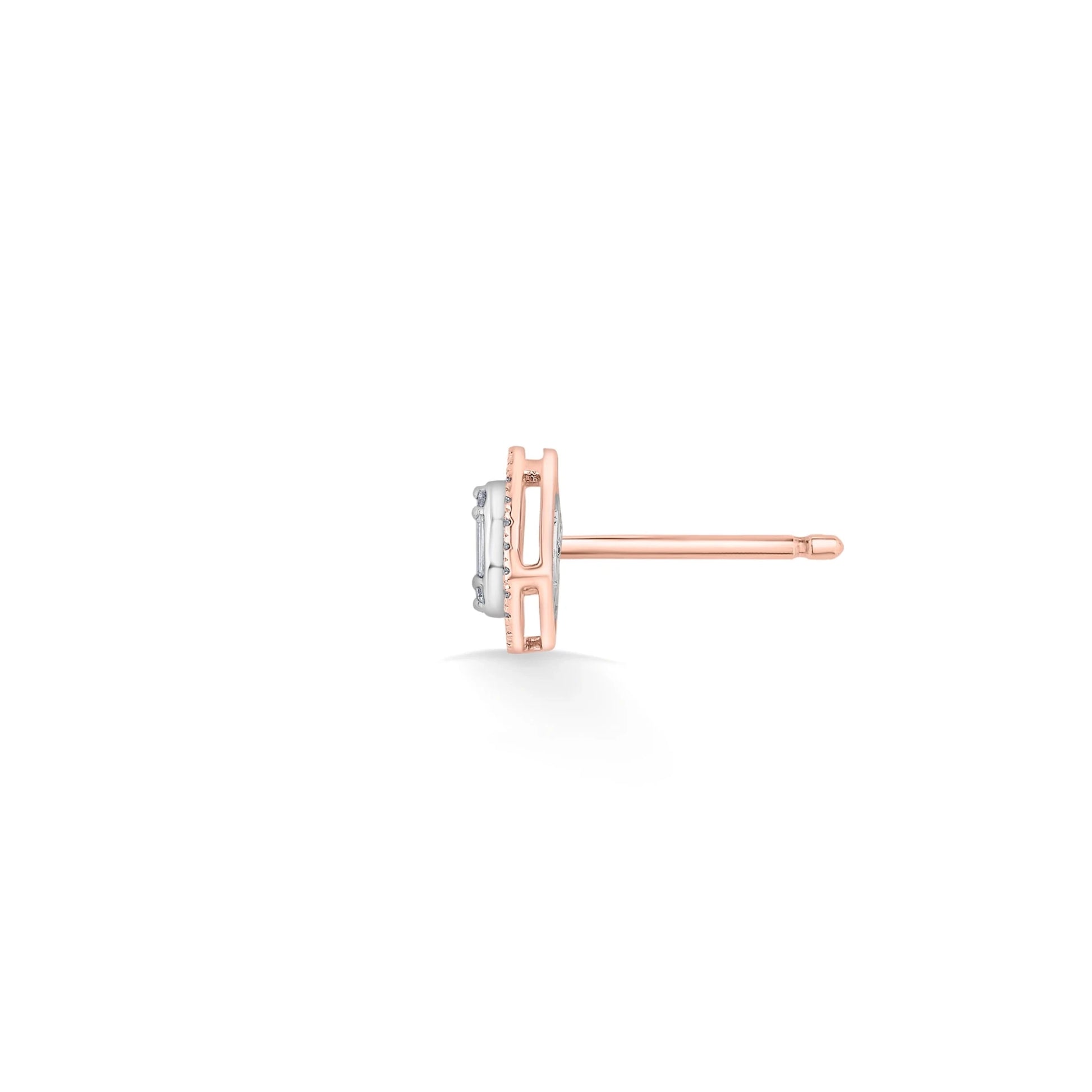 Signature Small Round Pave Solitaire Earrings - Zen Diamond India