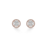 Signature Small Round Pave Solitaire Earrings - Zen Diamond India