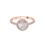 Signature Small Round Pave Solitaire Ring - Zen Diamond India