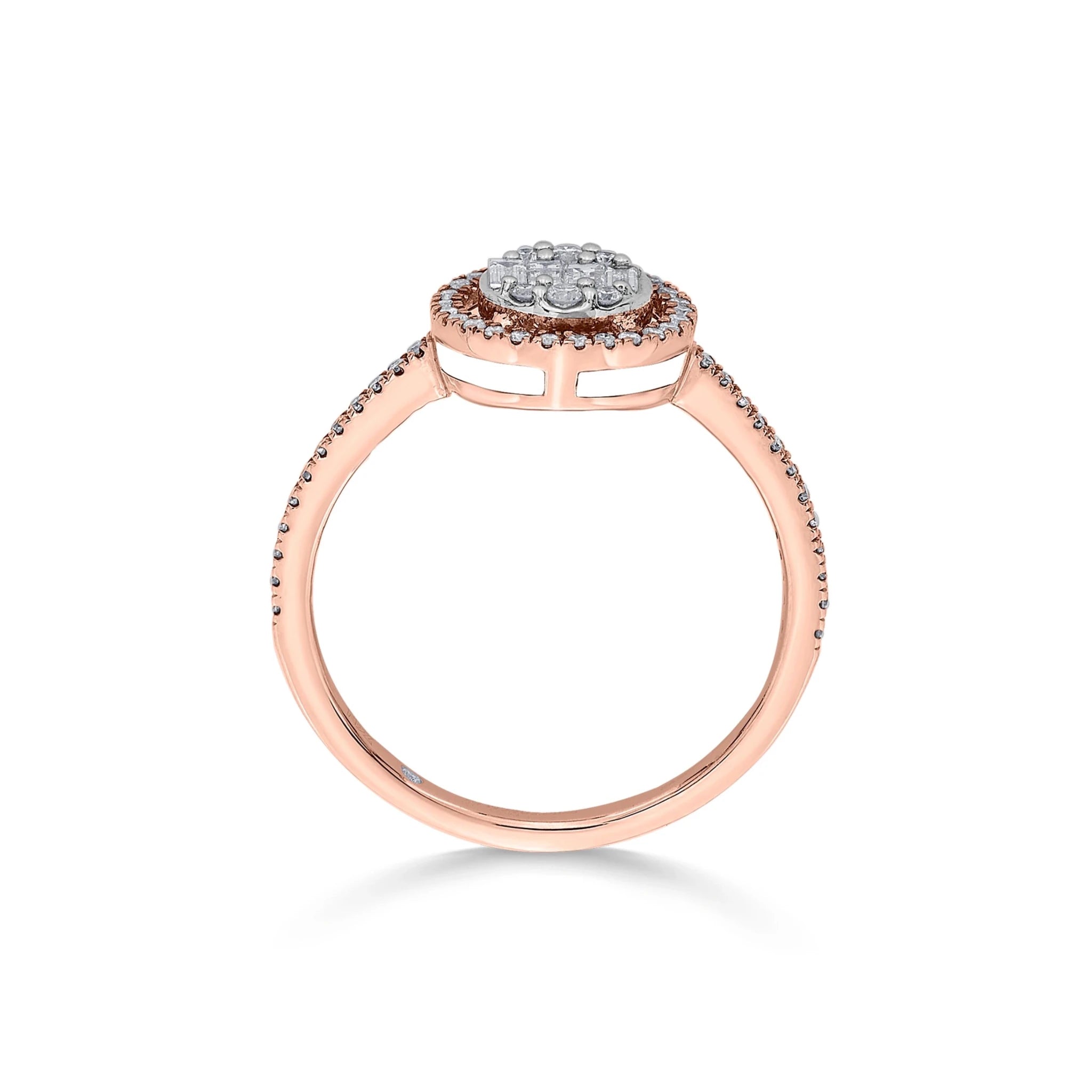 Signature Small Round Pave Solitaire Ring - Zen Diamond India