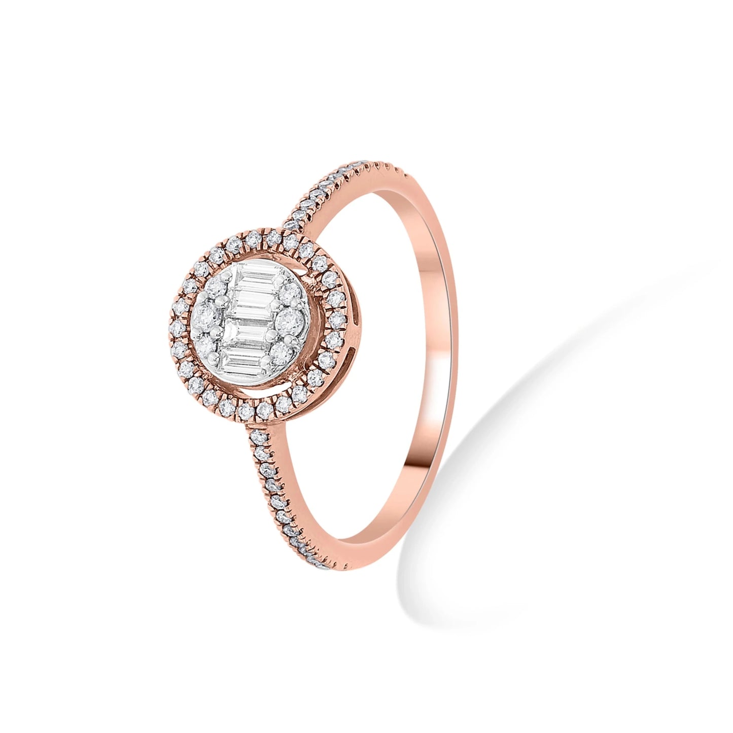 Signature Small Round Pave Solitaire Ring - Zen Diamond India