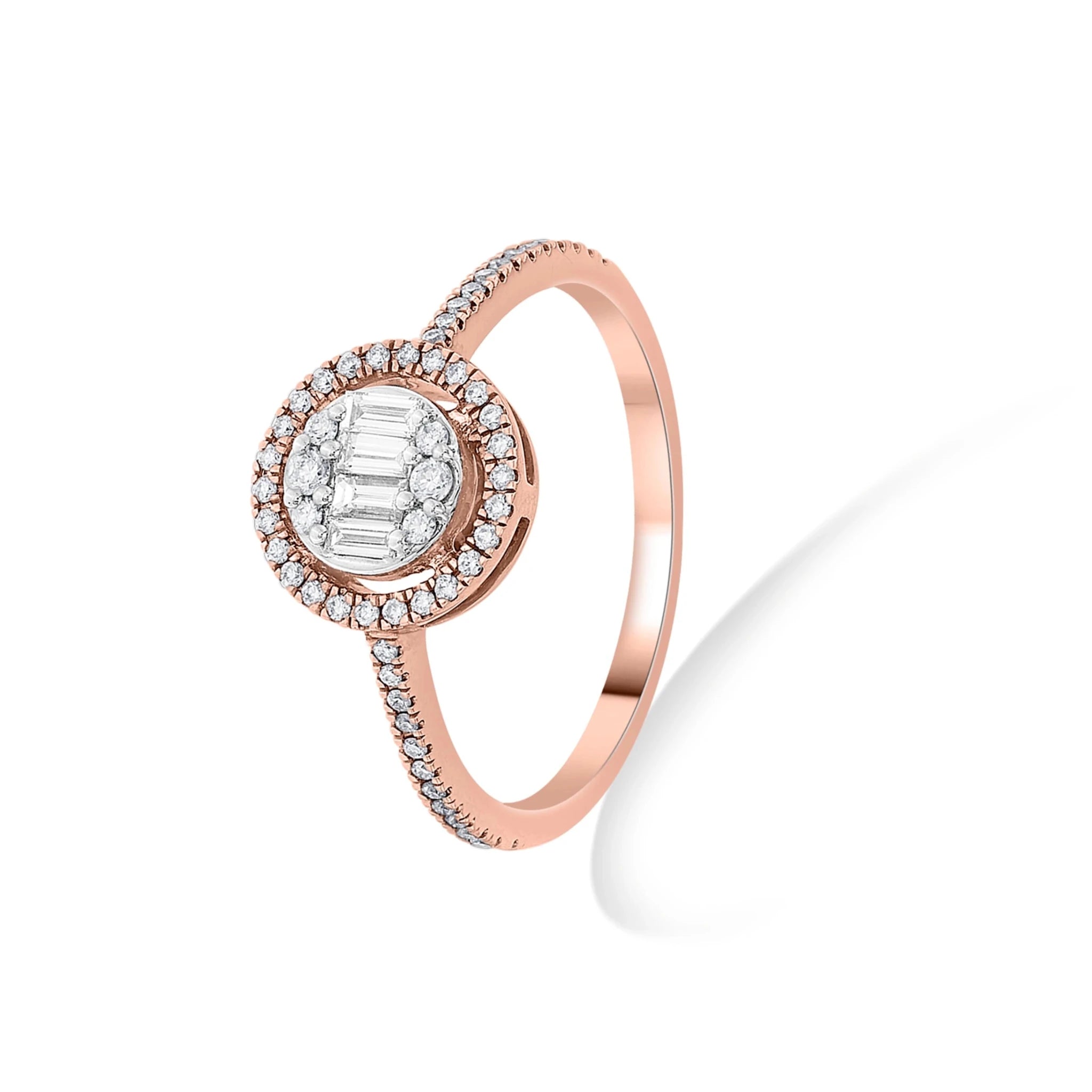 Signature Small Round Pave Solitaire Ring - Zen Diamond India