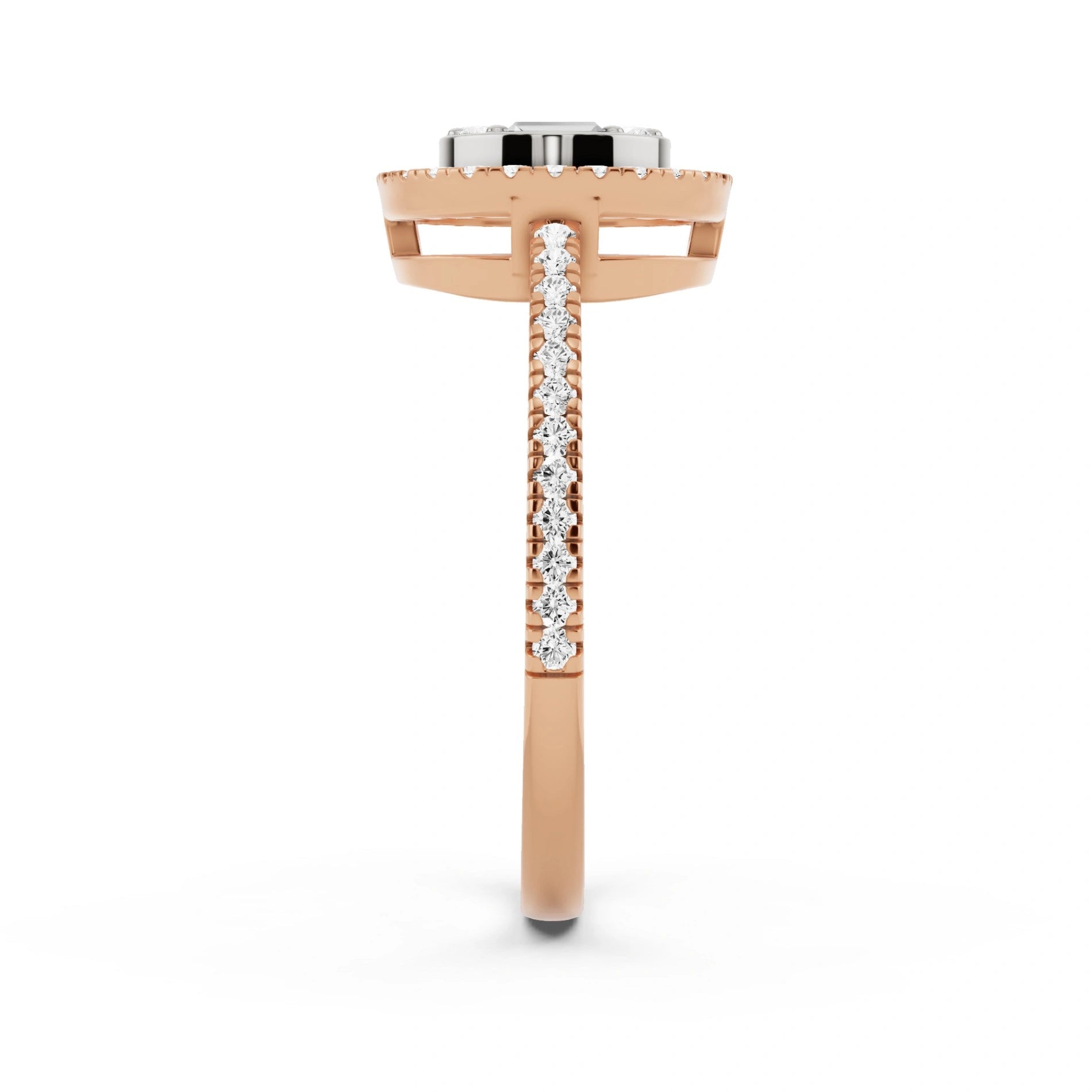 Signature Small Round Pave Solitaire Ring