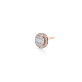 Signature Medium Round Pave Solitaire Earrings - Zen Diamond India